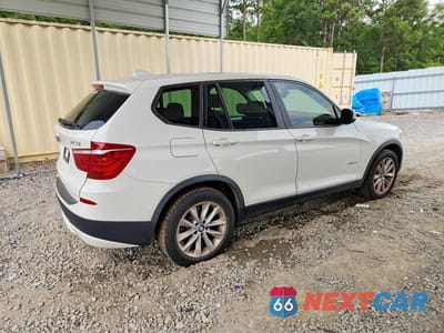 Trzecie zdjęcie samochodu z tyłu: 2013 BMW X3 XDRIVE28I VIN:5UXWX9C53D0D00205 - miniatura