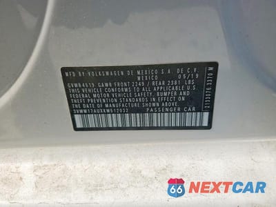 Zdjęcie 12 z 12 samochodu: 2019 VOLKSWAGEN GOLF ALLTRACK S VIN:3VWM17AUXKM512032 - miniatura