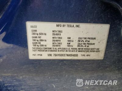 Zdjęcie 13 z 13 samochodu: 2022 TESLA MODEL Y VIN:7SAYGDEE7NA004808 - miniatura