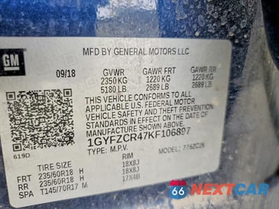 Zdjęcie 12 z 12 samochodu: 2019 CADILLAC XT4 PREMIUM LUXURY VIN:1GYFZCR47KF106897 - miniatura
