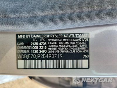 Zdjęcie 13 z 13 samochodu: 2002 MERCEDES-BENZ E 430 VIN:WDBJF70J92B493719 - miniatura