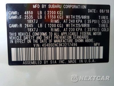 Zdjęcie 13 z 13 samochodu: 2019 SUBARU OUTBACK 3.6R LIMITED VIN:4S4BSENC9K3217496 - miniatura
