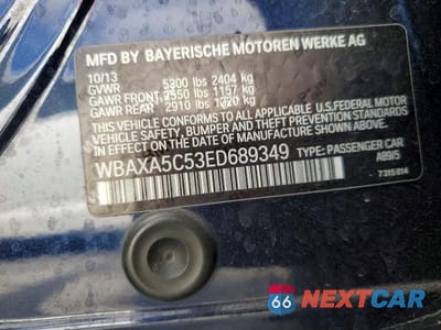 Zdjęcie 12 z 12 samochodu: 2014 BMW 535 D VIN:WBAXA5C53ED689349 - miniatura