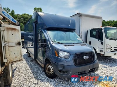 Czwarte zdjęcie samochodu z boku: 2021 FORD TRANSIT DELIVERY TRUCK VIN:1FDDF6P80MKA17224 - miniatura