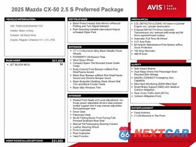 Zdjęcie 13 z 14 samochodu: 2025 MAZDA CX-50 PREFERRED VIN:7MMVABBM8SN341778 - miniatura