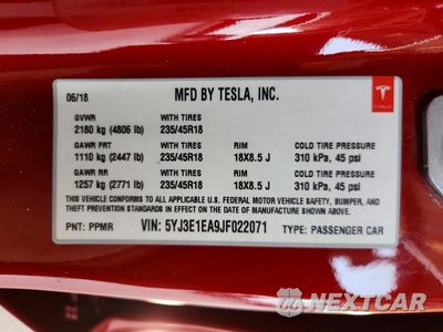 Zdjęcie 23 z 24 samochodu: 2018 TESLA MODEL 3 VIN:5YJ3E1EA9JF022071 - miniatura