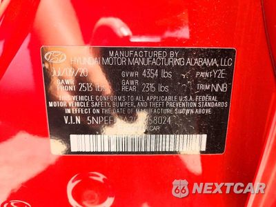 Zdjęcie 12 z 12 samochodu: 2020 HYUNDAI SONATA SEL VIN:5NPEF4JA2LH058024 - miniatura
