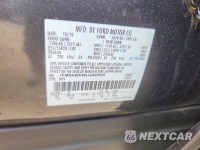 Zdjęcie 13 z 13 samochodu: 2020 FORD EXPLORER XLT VIN:1FMSK8DH8LGA99529 - miniatura