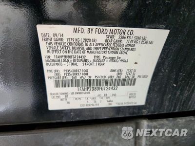 Zdjęcie 12 z 12 samochodu: 2015 FORD TAURUS SE VIN:1FAHP2D80FG124432 - miniatura