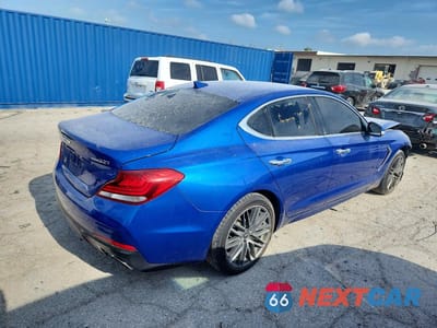 Trzecie zdjęcie samochodu z tyłu: 2019 GENESIS G70 ADVANCED VIN:KMTG64LA9KU025064 - miniatura