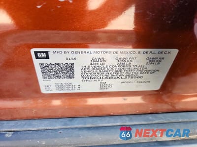 Zdjęcie 13 z 13 samochodu: 2019 CHEVROLET TRAX 1LT VIN:3GNCJLSB1KL278560 - miniatura