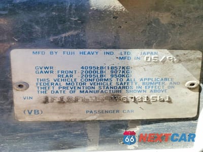 Zdjęcie 12 z 12 samochodu: 1998 SUBARU FORESTER L VIN:JF1SF6359WG781561 - miniatura
