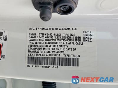 Zdjęcie 12 z 12 samochodu: 2019 HONDA RIDGELINE RTL VIN:5FPYK3F77KB030918 - miniatura
