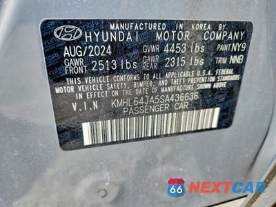 Zdjęcie 12 z 12 samochodu: 2025 HYUNDAI SONATA SEL VIN:KMHL64JA5SA436636 - miniatura