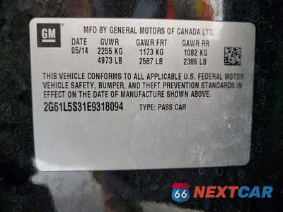 Zdjęcie 12 z 12 samochodu: 2014 CADILLAC XTS VIN:2G61L5S31E9318094 - miniatura