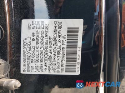 Zdjęcie 13 z 13 samochodu: 2022 HONDA PILOT TOURING VIN:5FNYF5H99NB014716 - miniatura