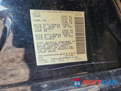Zdjęcie 13 z 13 samochodu: 2015 NISSAN ARMADA PLATINUM VIN:5N1BA0NFXFN622762 - miniatura