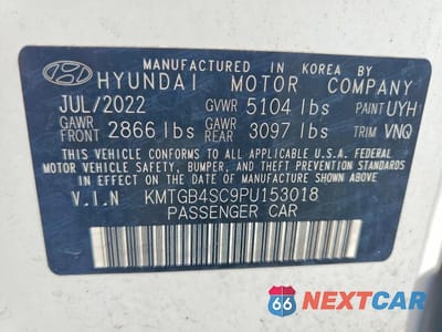 Zdjęcie 13 z 13 samochodu: 2023 GENESIS G80 2.5T VIN:KMTGB4SC9PU153018 - miniatura