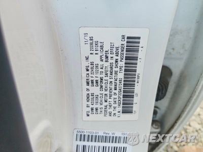 Zdjęcie 12 z 12 samochodu: 2016 HONDA ACCORD LX VIN:1HGCR2F32GA073490 - miniatura