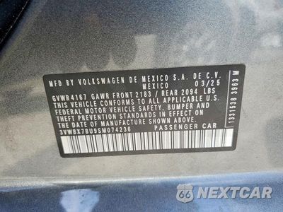 Zdjęcie 12 z 12 samochodu: 2025 VOLKSWAGEN JETTA SPORT VIN:3VWBX7BU9SM074236 - miniatura