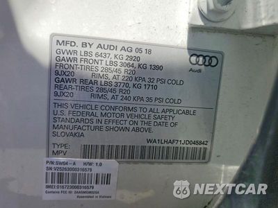 Zdjęcie 12 z 12 samochodu: 2018 AUDI Q7 PREMIUM PLUS VIN:WA1LHAF71JD045842 - miniatura