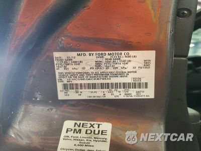 Zdjęcie 13 z 13 samochodu: 2012 FORD ESCAPE LIMITED VIN:1FMCU9EG6CKB79533 - miniatura