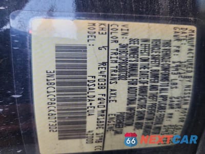 Zdjęcie 12 z 12 samochodu: 2012 NISSAN VERSA 1.8 S VIN:3N1BC1CP8CK807302 - miniatura