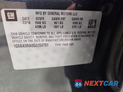 Zdjęcie 12 z 12 samochodu: 2016 CADILLAC ATS VIN:1G6AA5RA8G0159761 - miniatura
