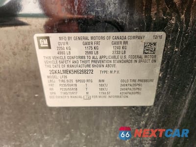 Zdjęcie 13 z 13 samochodu: 2017 GMC TERRAIN SLE VIN:2GKALMEK5H6268272 - miniatura