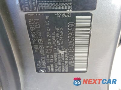 Zdjęcie 12 z 12 samochodu: 2002 BMW 525 I AUTOMATIC VIN:WBADT43402GZ98530 - miniatura