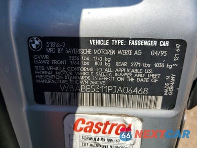 Zdjęcie 12 z 12 samochodu: 1993 BMW 318 IS VIN:WBABE5311PJA06468 - miniatura