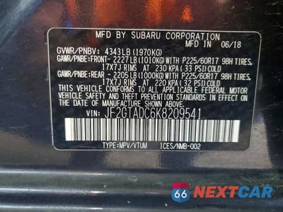Zdjęcie 13 z 13 samochodu: 2019 SUBARU CROSSTREK PREMIUM VIN:JF2GTADC6K8209541 - miniatura