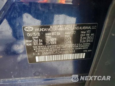 Zdjęcie 14 z 14 samochodu: 2020 HYUNDAI SANTA FE SEL VIN:5NMS3CAD4LH297488 - miniatura