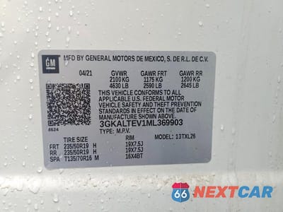 Zdjęcie 13 z 13 samochodu: 2021 GMC TERRAIN SLE VIN:3GKALTEV1ML369903 - miniatura