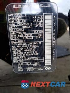 Zdjęcie 13 z 13 samochodu: 2021 INFINITI QX50 LUXE VIN:3PCAJ5BA3MF106695 - miniatura