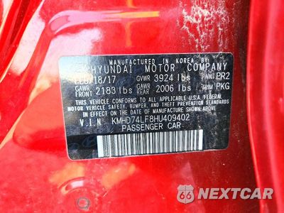 Zdjęcie 12 z 12 samochodu: 2017 HYUNDAI ELANTRA SE VIN:KMHD74LF8HU409402 - miniatura