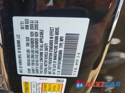 Zdjęcie 12 z 12 samochodu: 2021 HONDA PILOT BLACK VIN:5FNYF6H76MB058806 - miniatura