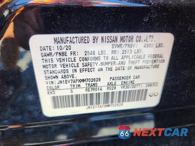 Zdjęcie 12 z 12 samochodu: 2021 INFINITI Q50 PURE VIN:JN1EV7APXMM702629 - miniatura
