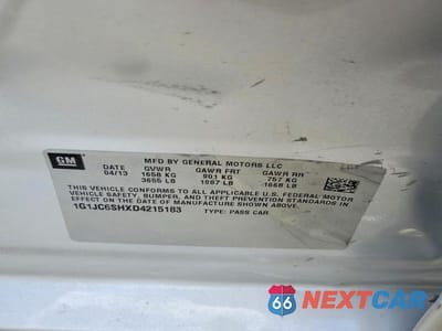 Zdjęcie 12 z 12 samochodu: 2013 CHEVROLET SONIC LT VIN:1G1JC6SHXD4215183 - miniatura