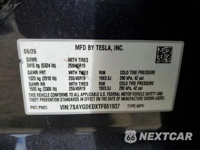 Zdjęcie 12 z 12 samochodu: 2026 TESLA MODEL Y VIN:7SAYGDEDXTF651937 - miniatura