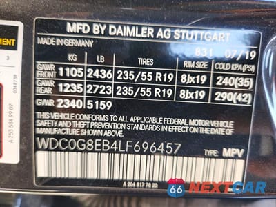 Zdjęcie 12 z 12 samochodu: 2020 MERCEDES-BENZ GLC 300 4MATIC VIN:WDC0G8EB4LF696457 - miniatura