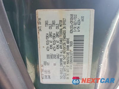 Zdjęcie 12 z 12 samochodu: 1999 TOYOTA TACOMA BASE VIN:4TAVL52NXXZ411071 - miniatura