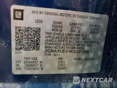 Zdjęcie 13 z 13 samochodu: 2019 CHEVROLET EQUINOX LT VIN:2GNAXUEV9K6207256 - miniatura