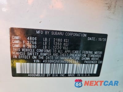 Zdjęcie 12 z 12 samochodu: 2021 SUBARU LEGACY LIMITED XT VIN:4S3BWGN69M3006199 - miniatura