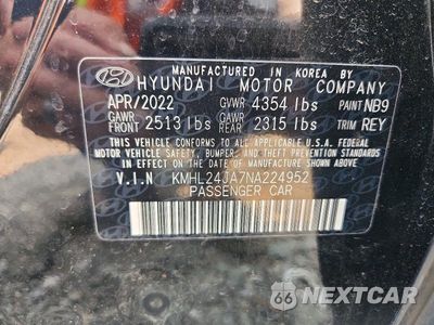 Zdjęcie 12 z 12 samochodu: 2022 HYUNDAI SONATA SE VIN:KMHL24JA7NA224952 - miniatura