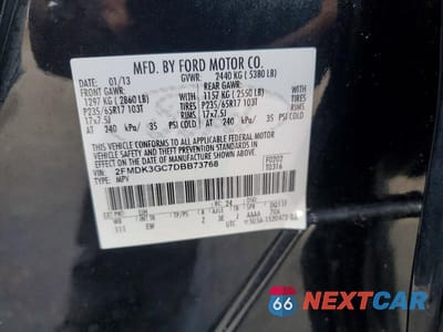 Zdjęcie 13 z 13 samochodu: 2013 FORD EDGE SE VIN:2FMDK3GC7DBB73768 - miniatura