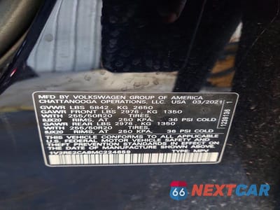 Zdjęcie 14 z 14 samochodu: 2021 VOLKSWAGEN ATLAS CROSS SPORT SE VIN:1V2RE2CA8MC224659 - miniatura