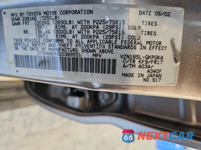 Zdjęcie 13 z 13 samochodu: 2002 TOYOTA 4RUNNER SR5 VIN:JT3HN86R620389551 - miniatura