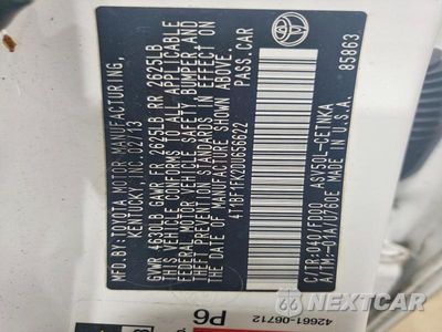 Zdjęcie 12 z 12 samochodu: 2013 TOYOTA CAMRY LE VIN:4T1BF1FK2DU656622 - miniatura