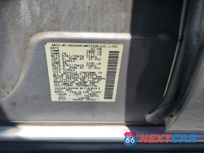 Zdjęcie 13 z 13 samochodu: 2006 NISSAN PATHFINDER S VIN:5N1AR18U46C674601 - miniatura